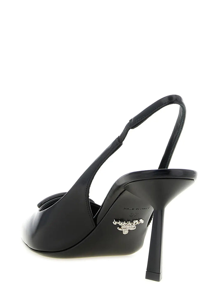 Prada Black Calfskin High Heel Pumps