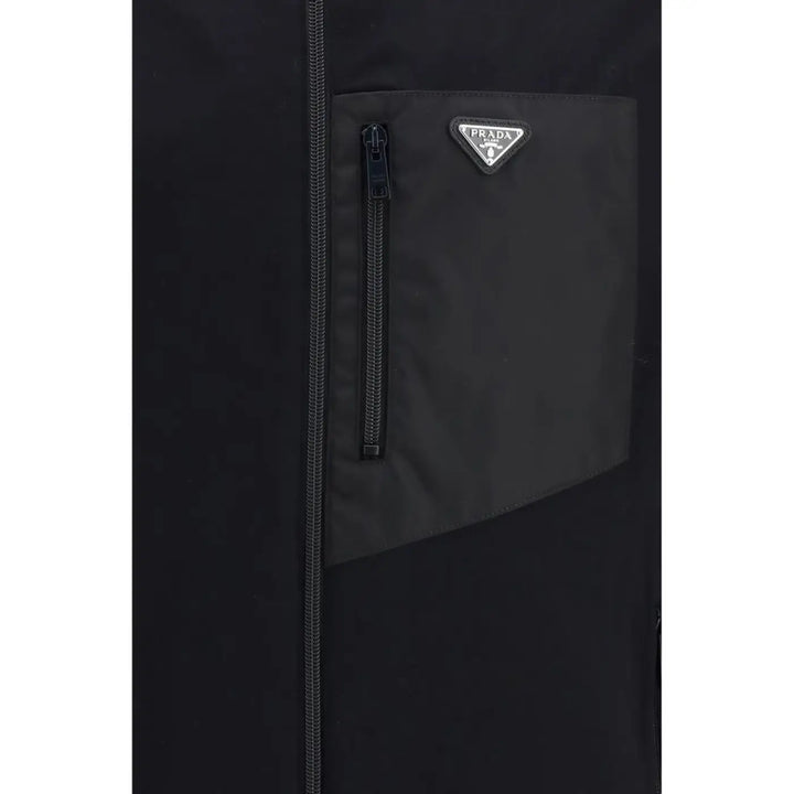 Prada Black Cotton Full-Length Jacket