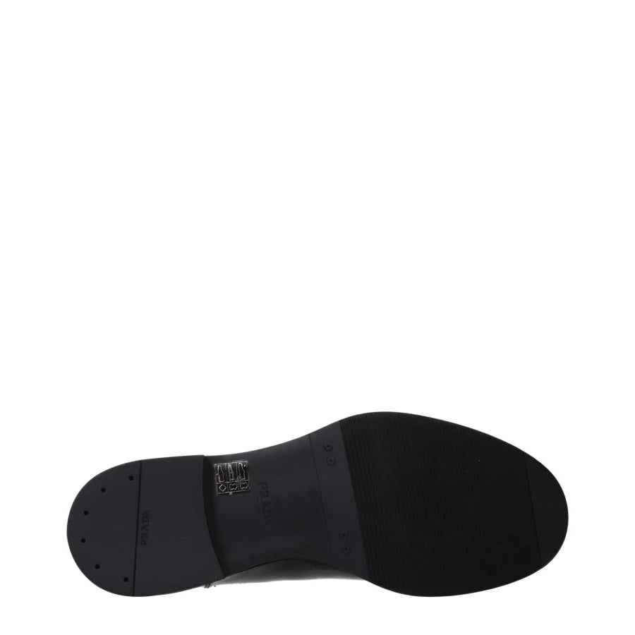 Prada Black Leather Ankle Boots