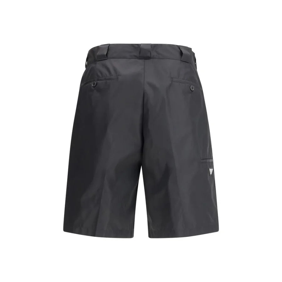 Prada Black Recycled Polyamide Bermuda Shorts