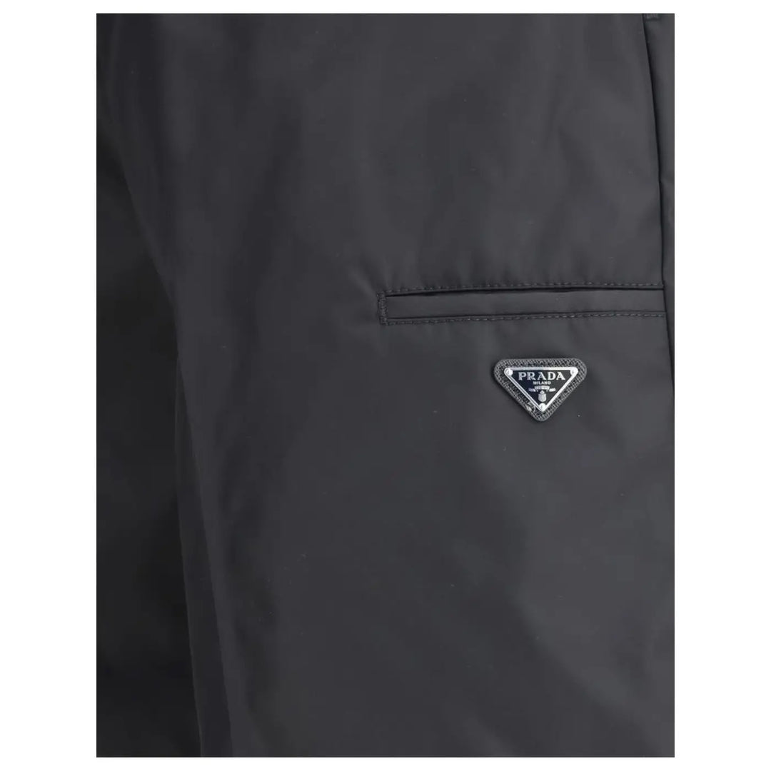 Prada Black Recycled Polyamide Bermuda Shorts