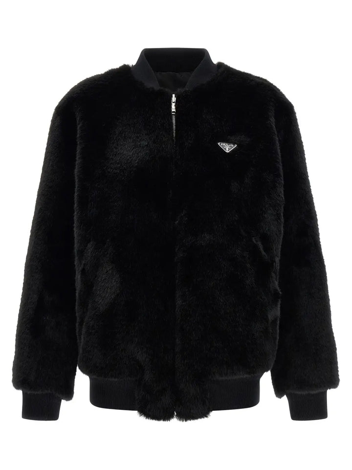 Prada Black Recycled Polyamide Bomber