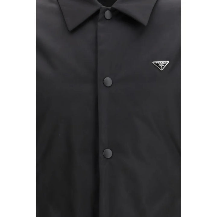 Prada Black Recycled Polyamide Coat