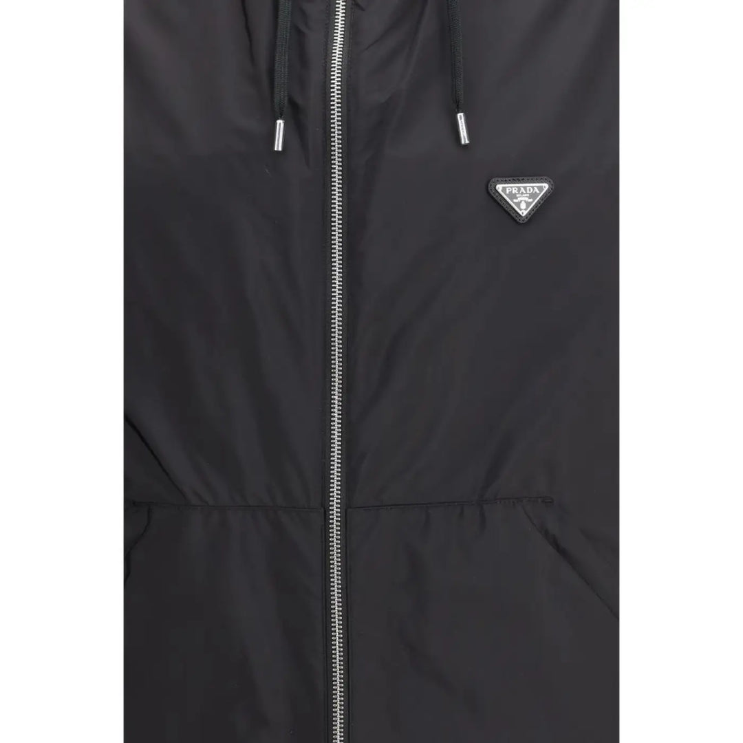 Prada Black Recycled Polyamide Shell Jacket
