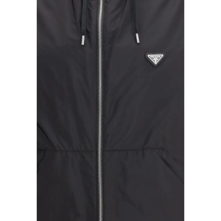 Prada Black Recycled Polyamide Shell Jacket