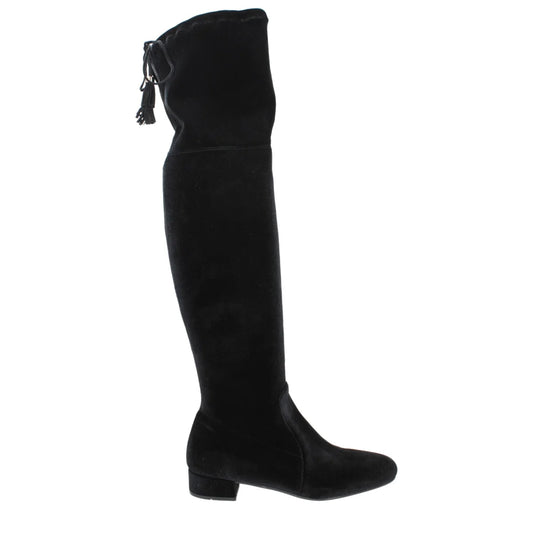 Prada Black Velvet Boots with Fringes MPN 1W242H3J7T020F0002