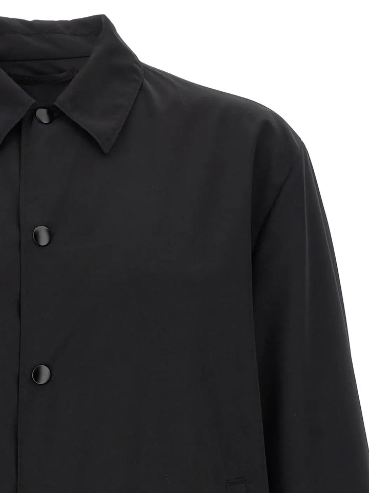 Prada Black Virgin Wool Full-length Jacket