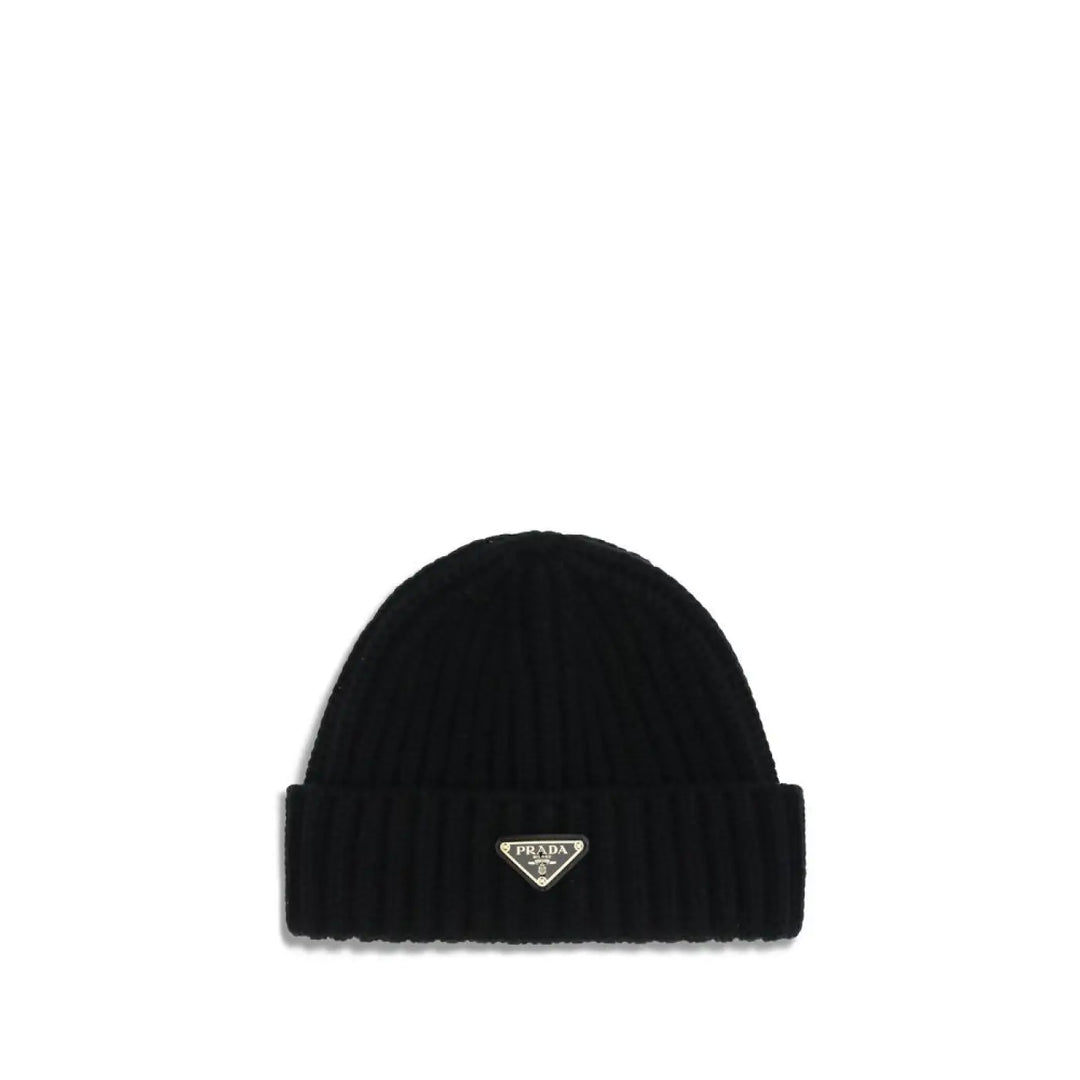 Prada Black Wool Oves Aries Beanie