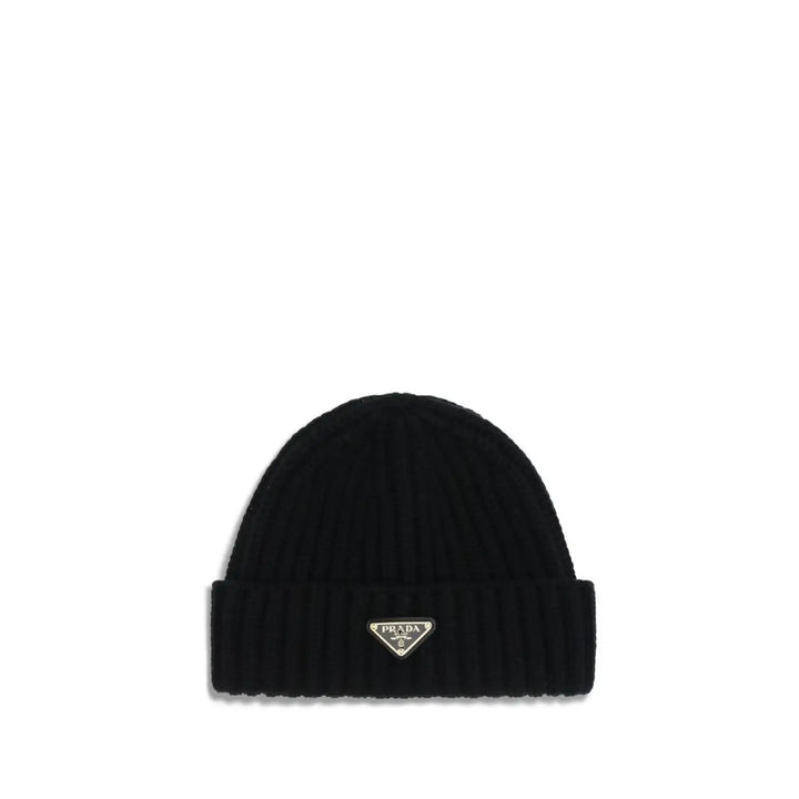 Prada Black Wool Oves Aries Beanie