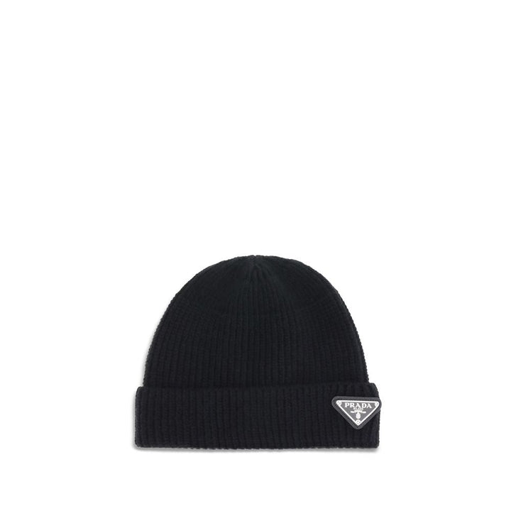 Prada Black Wool Oves Aries Beanie