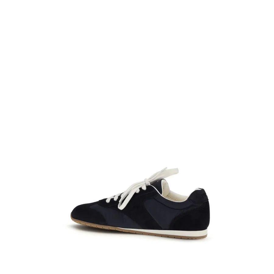 Prada Blue Calf Leather Bos Taurus Low Top Sneakers