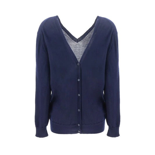 Prada Blue Cashmere Cardigan