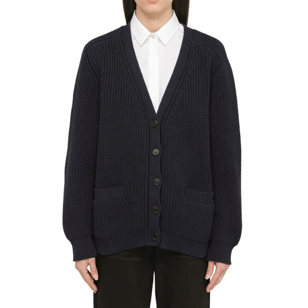 Prada Blue Cotton Cardigan