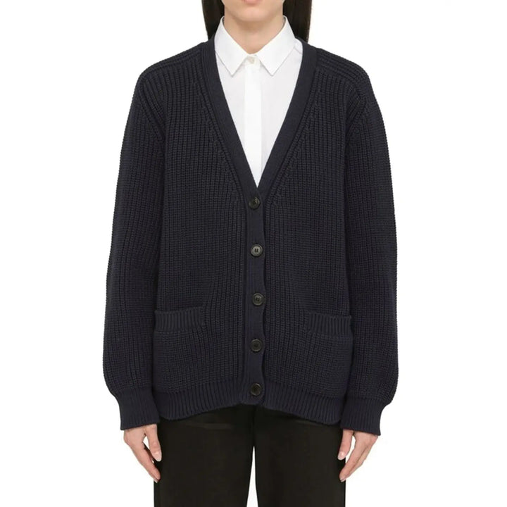 Prada Blue Cotton Cardigan