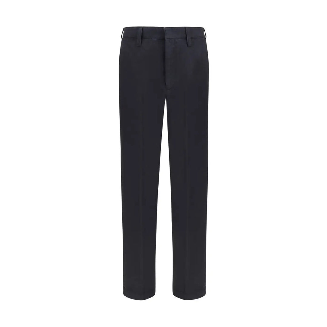 Prada Blue Cotton Casual Pants