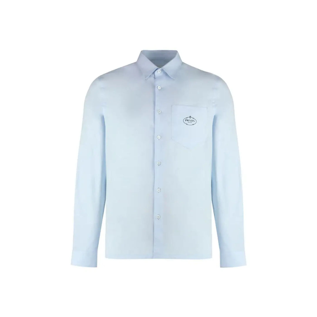 Prada Blue Cotton Dress Shirt