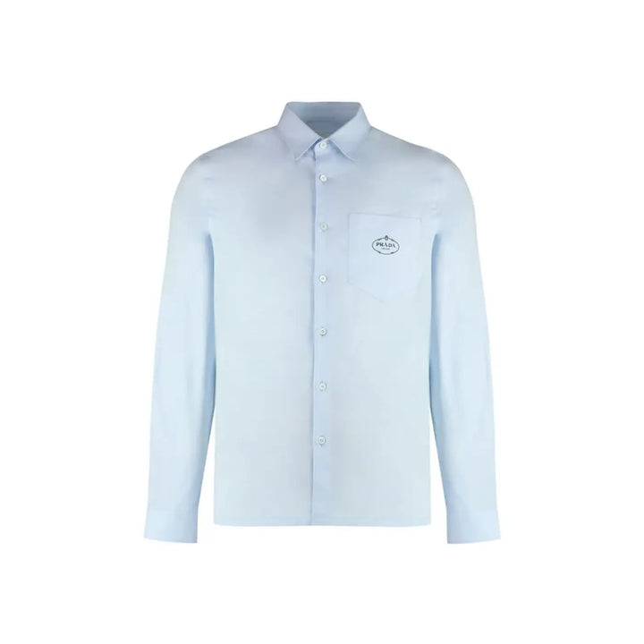 Prada Blue Cotton Dress Shirt