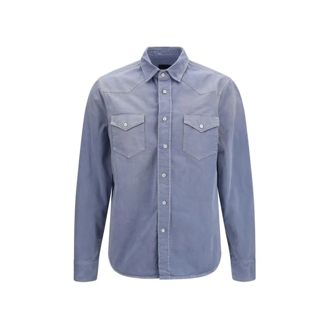 Prada Blue Cotton Shirt