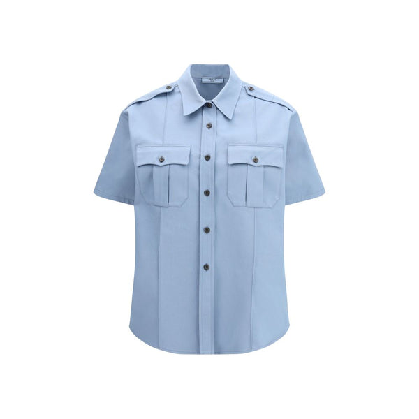 Prada Shirts - Blue Cotton Shortsleeve Shirt