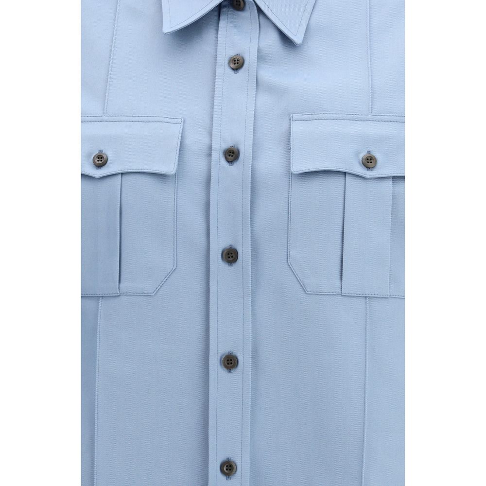 Prada Shirts - Blue Cotton Shortsleeve Shirt