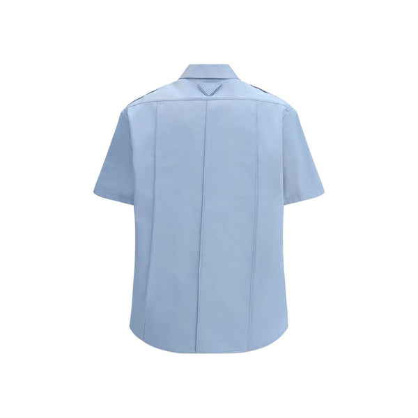 Prada Shirts - Blue Cotton Shortsleeve Shirt