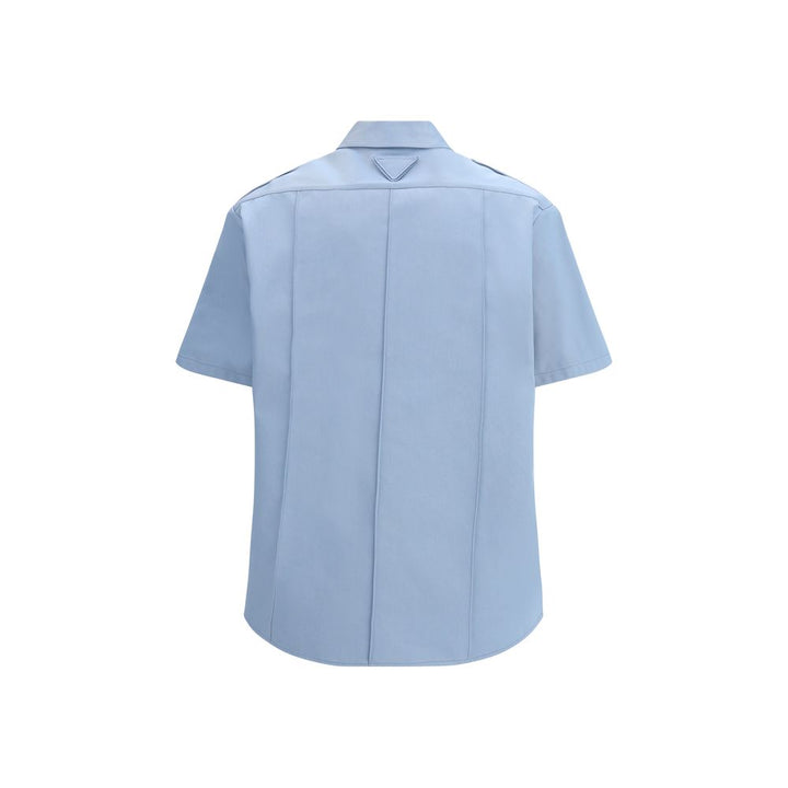 Prada Shirts - Blue Cotton Shortsleeve Shirt