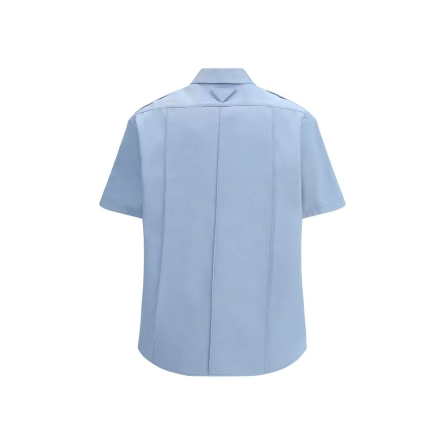 Prada Blue Cotton Shortsleeve Shirt