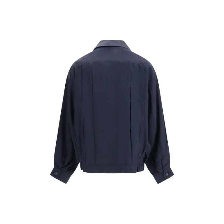 Prada Blue Silk Coat