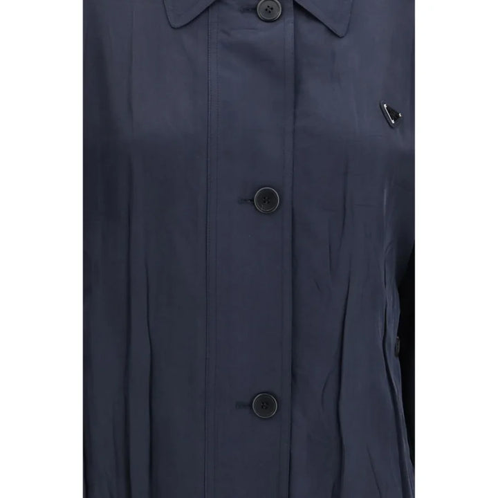 Prada Blue Silk Coat