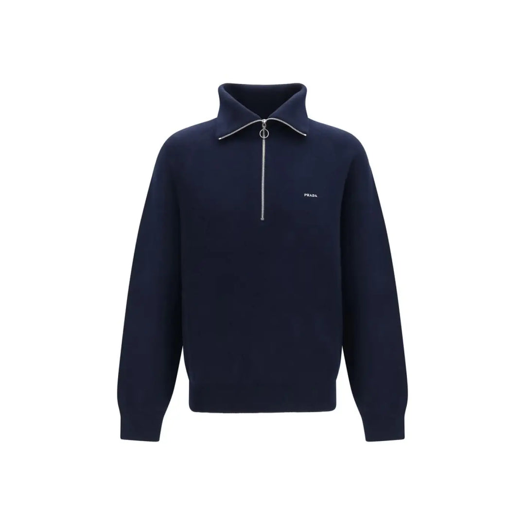 Prada Blue Wool Oves Aries Sweatshirt