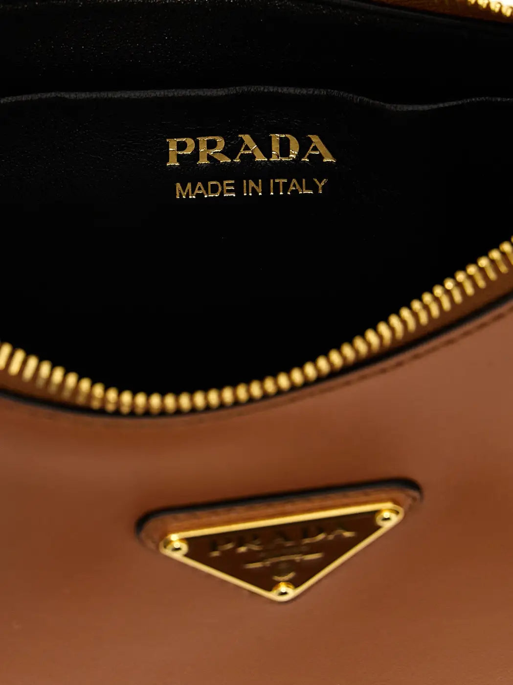 Prada Brown Calfskin Shoulder Bag