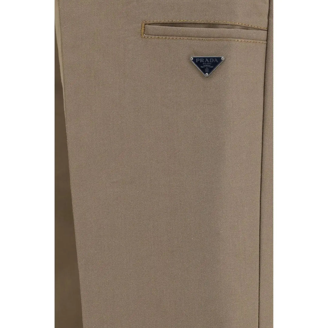 Prada Brown Cotton Casual Pants