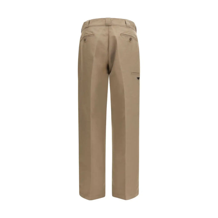 Prada Brown Cotton Casual Pants