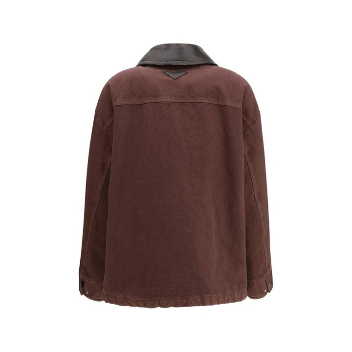 Prada Coats &amp; Jackets - Brown Cotton Coat