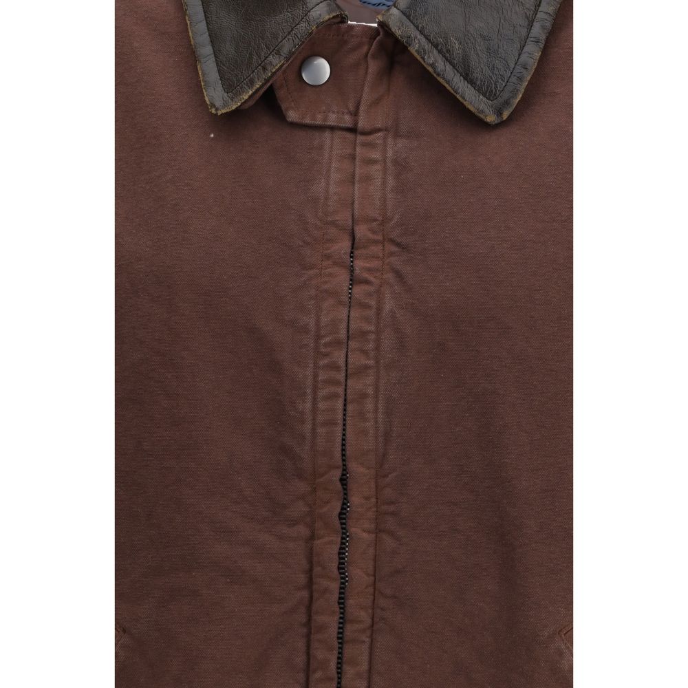 Prada Coats &amp; Jackets - Brown Cotton Coat