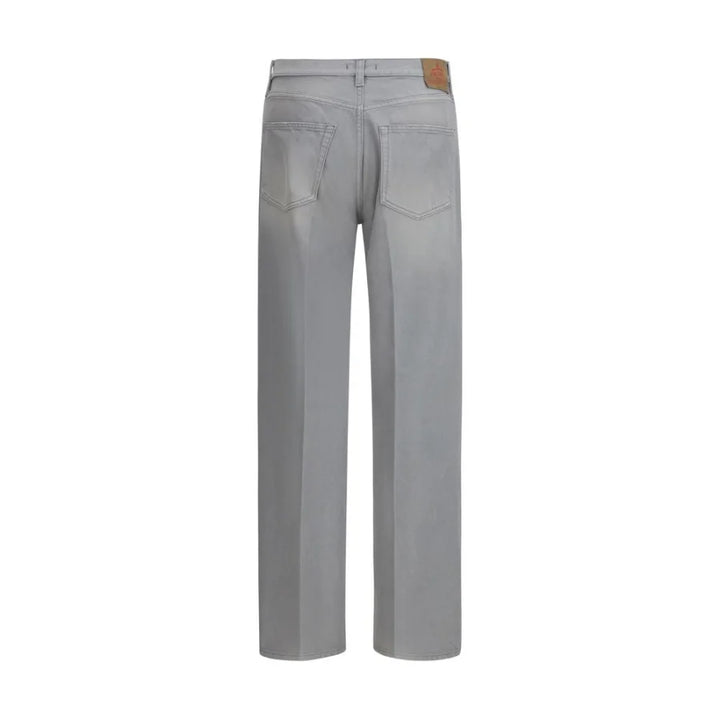 Prada Gray Cotton Straight-Leg Jeans