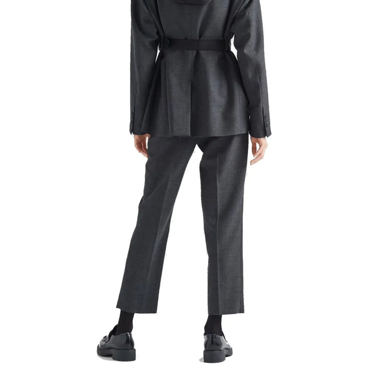 Prada Gray Virgin Wool Pants