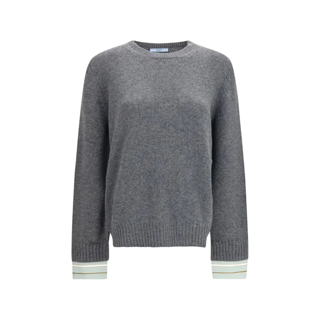 Prada Gray Wool Oves Aries Sweatshirt