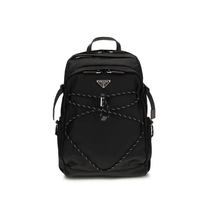 Prada Leather Speedrock Backpack with Recycled Polyamide Urban Design