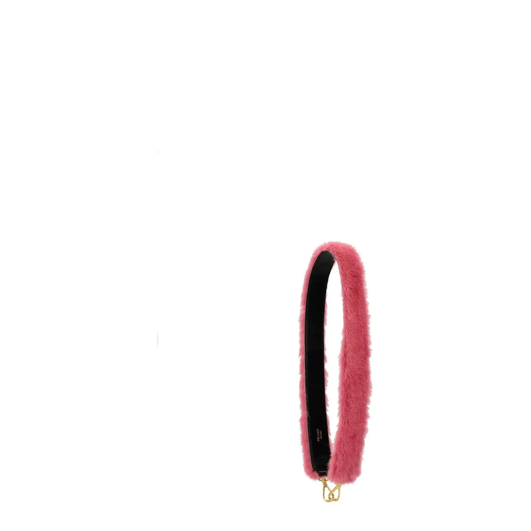 Prada Pink Fur Shoulder Bag