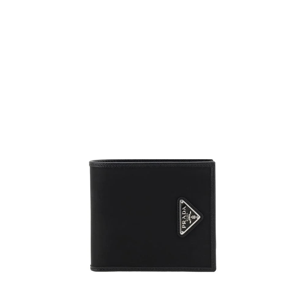 Prada Re-Nylon Wallet with Iconic Enameled Triangular Plaque