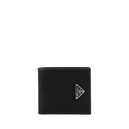 Prada Re-Nylon Wallet with Iconic Enameled Triangular Plaque