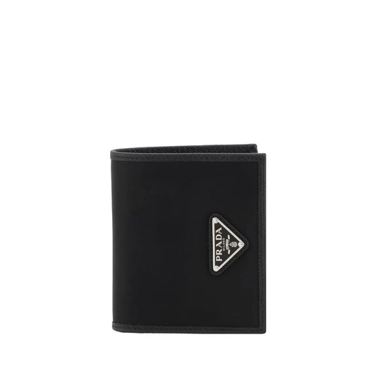 Prada Re-Nylon Wallet with Iconic Enameled Triangular Plaque