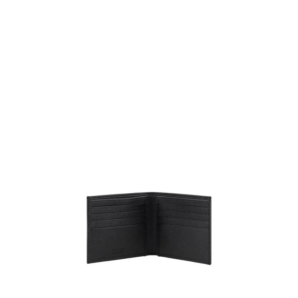 Prada Re-Nylon Wallet with Iconic Enameled Triangular Plaque