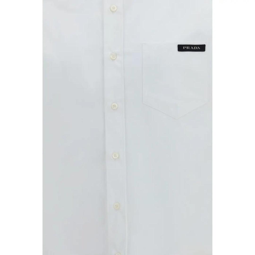 Prada White Cotton Dress Shirt