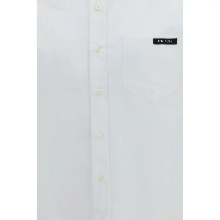 Prada White Cotton Dress Shirt