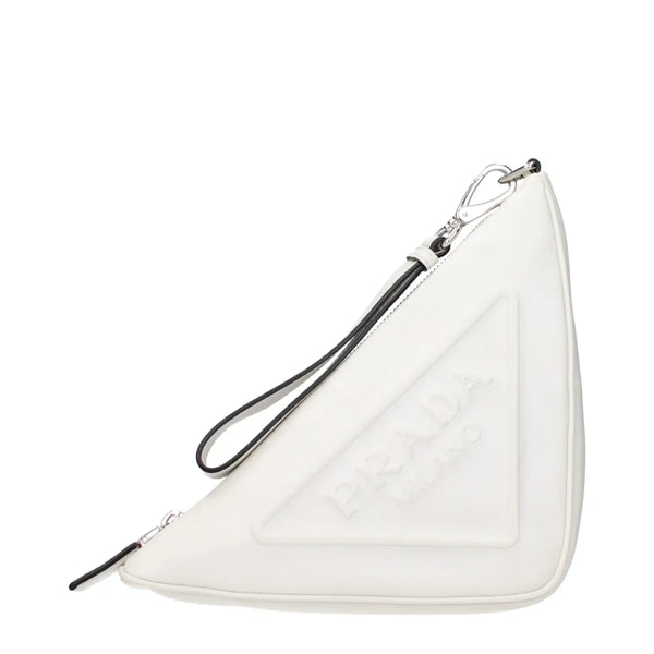 Prada - White Leather Clutch Bag