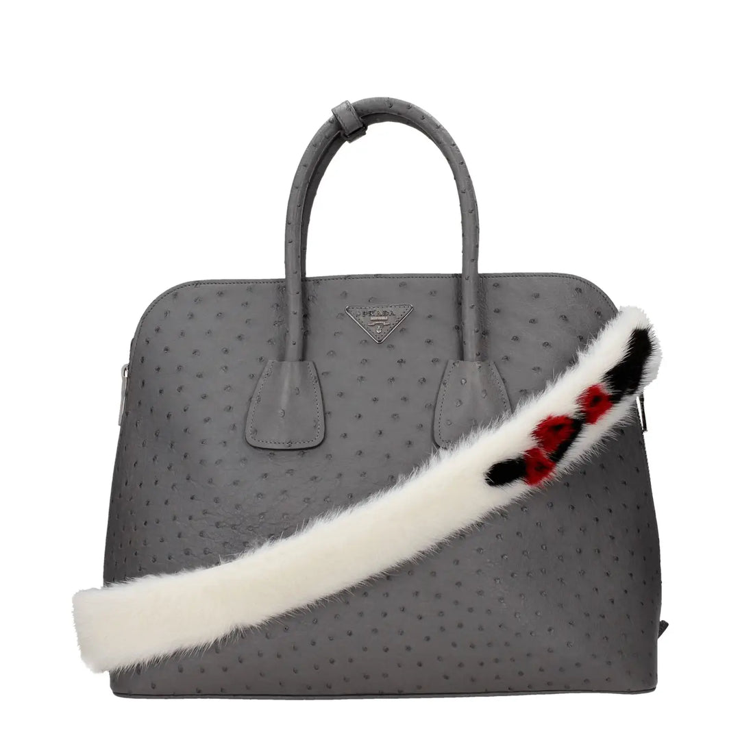 Prada White Leather Shoulder Bag