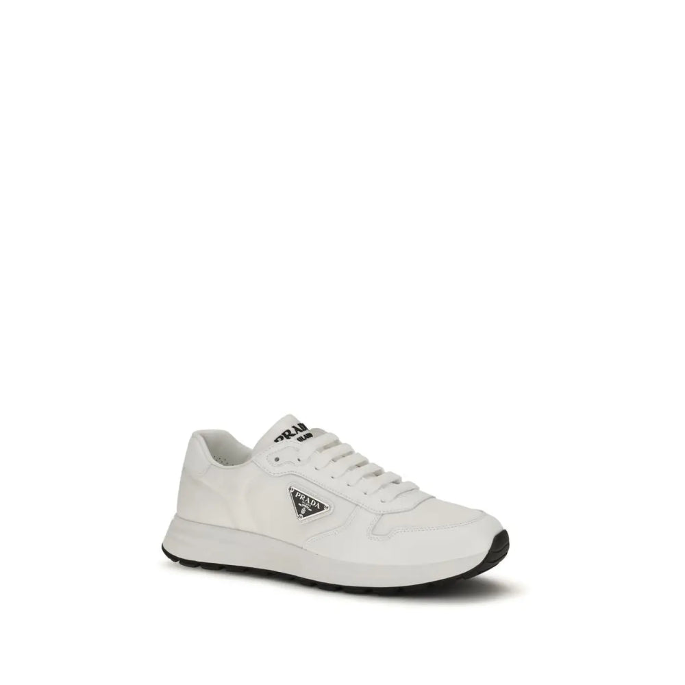 Prada White Recycled Polyamide Athletic Sneakers