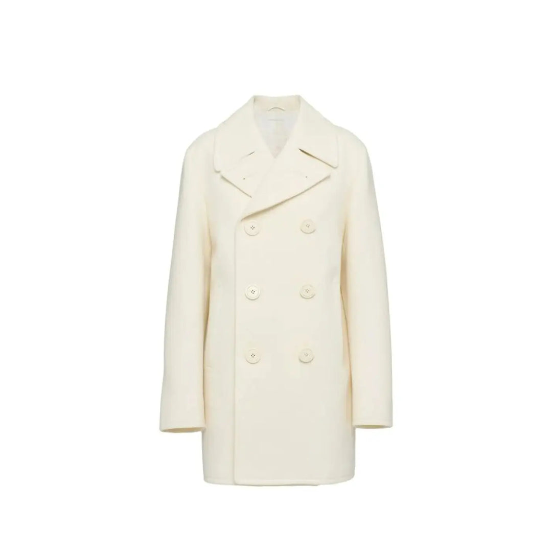 Prada White Wool Coat